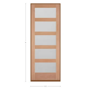 MAHOGANY 36X96 RH MAHOGANY 5 LITE EQUAL FROSTED