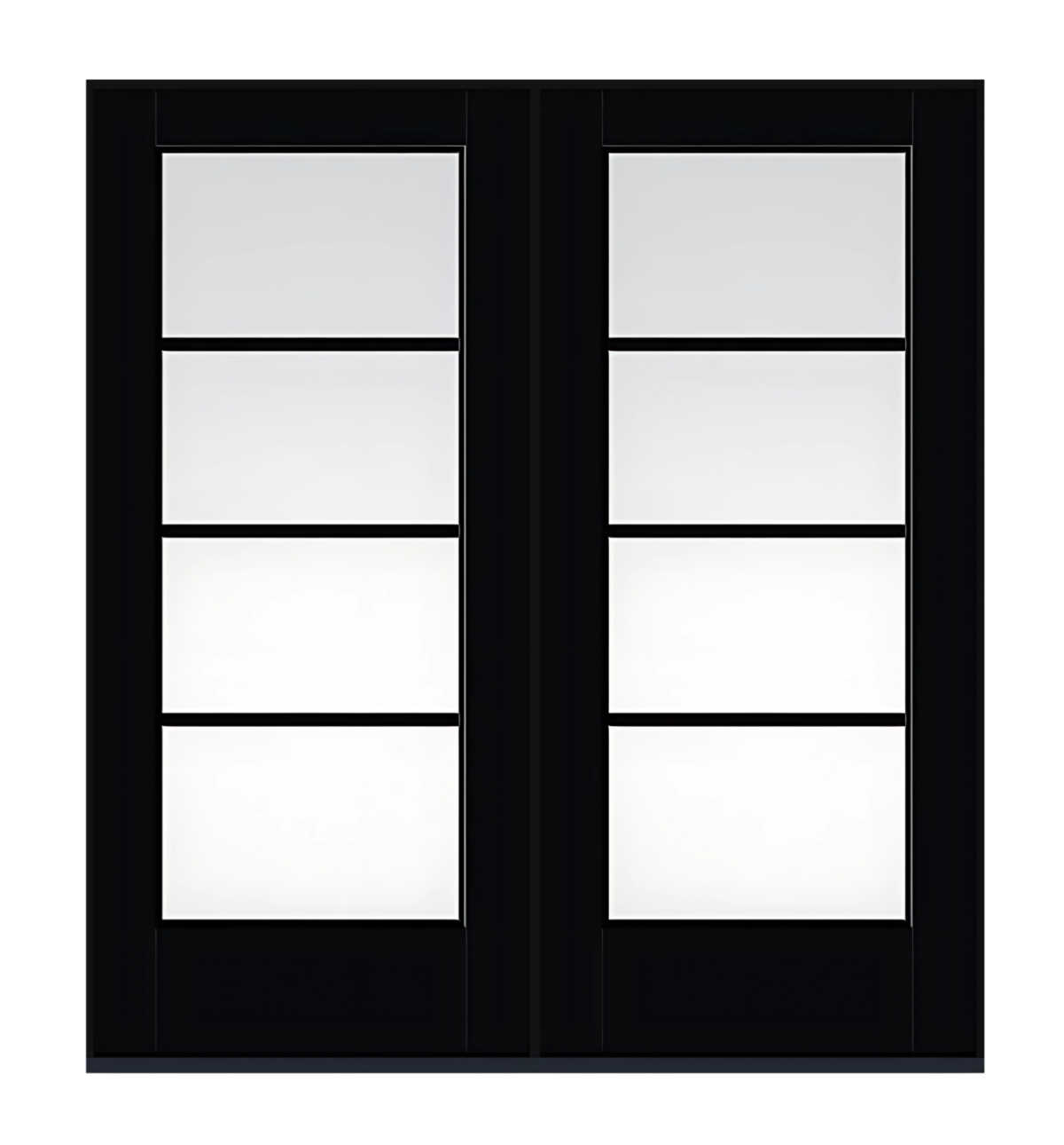 4lite flush glazed double door
