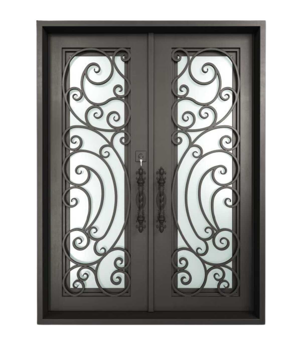 With flush glazed  Double door