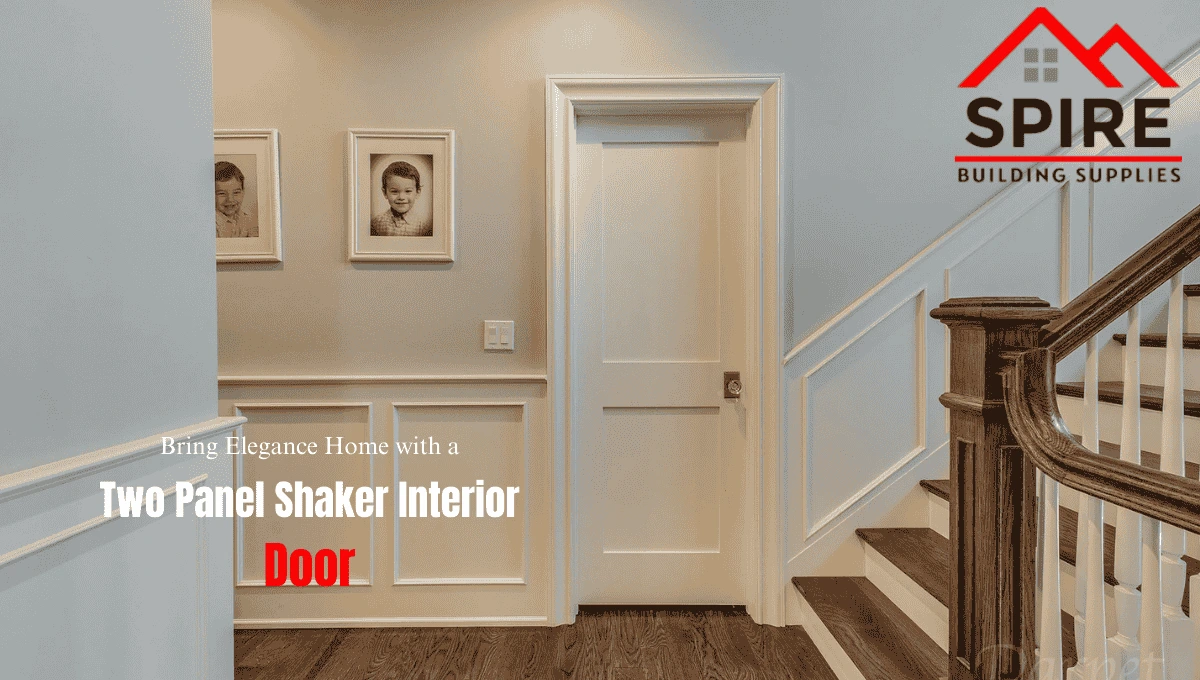 two panel shaker interior door