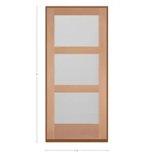 Mahogany 36X80 Lite Equal Frosted