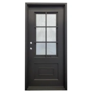 6 Lite Exterior Wrought Iron Door