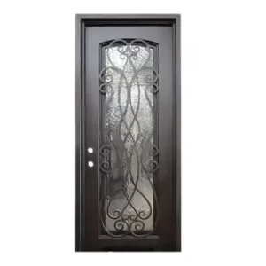 Bellhaven Exterior Wrought Iron Prehung Single Door