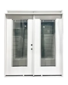Double Door With Blinds Glass