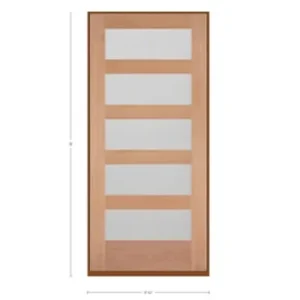 MAHOGANY 36X80 LH MAHOGANY 5 LITE EQUAL FROSTED