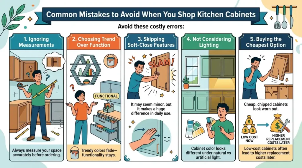 Common Mistakes to Avoid When You Shop Kitchen Cabinets