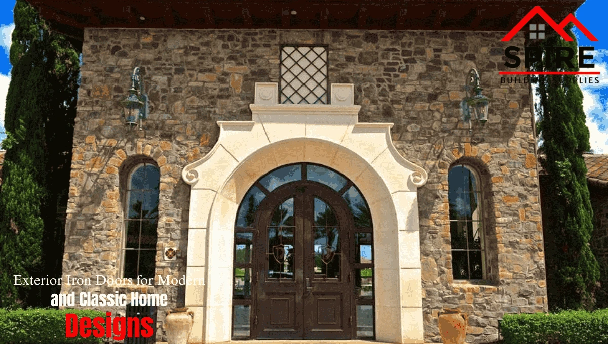 Exterior iron doors