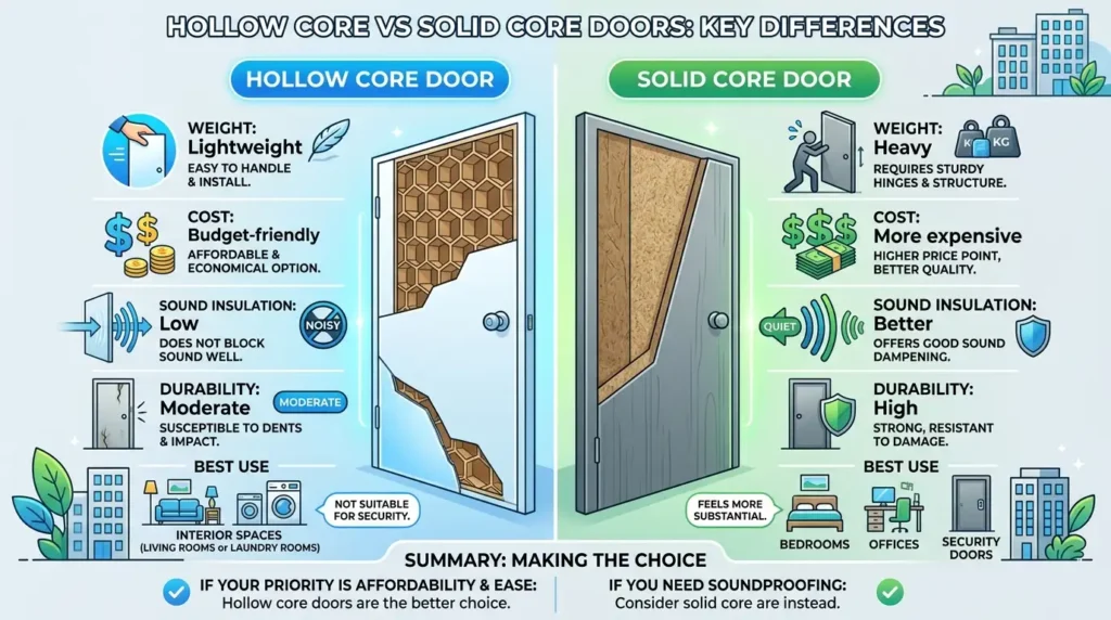 Hollow Core vs Solid Core Doors