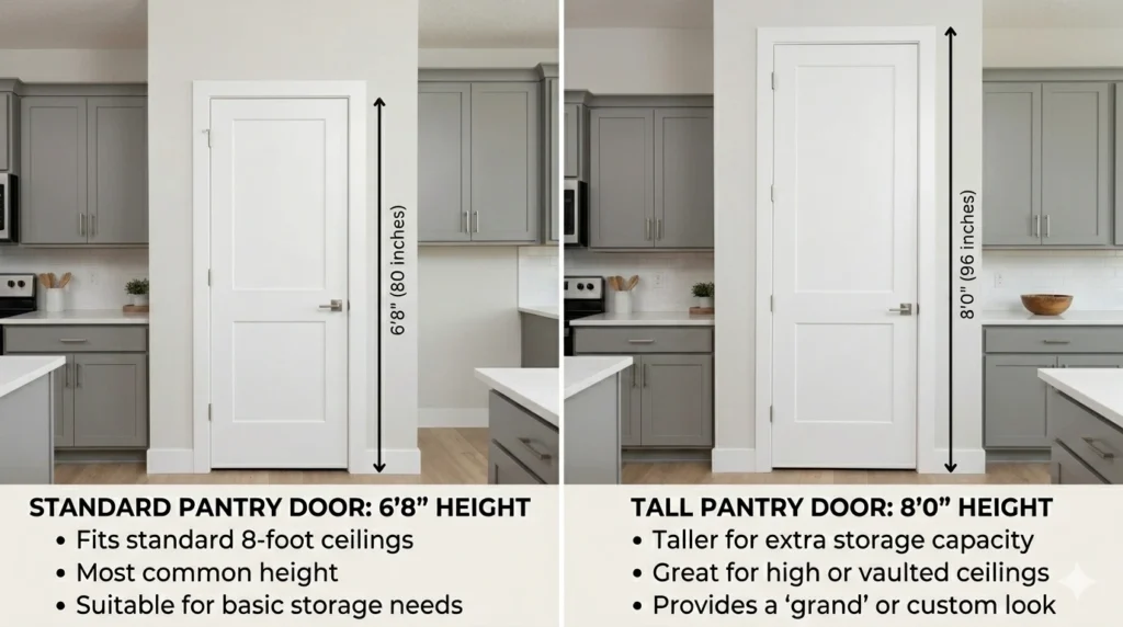 Understanding Pantry Door Sizes 6'8 vs 8'0 Heights