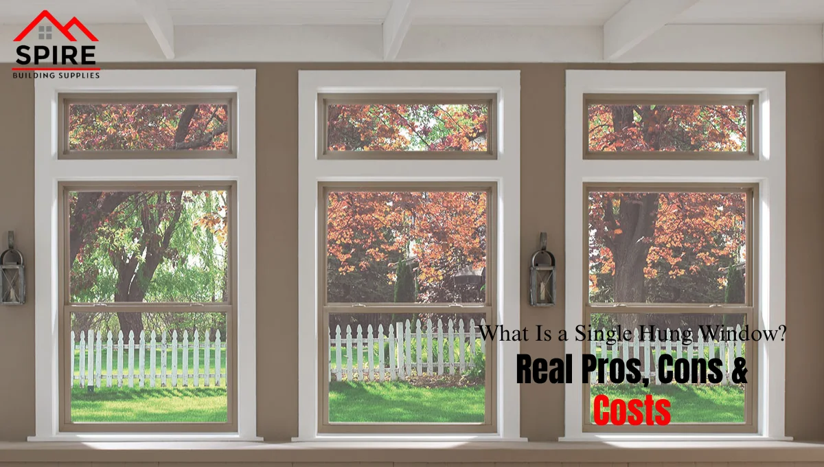 White Single Hung Window