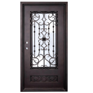 Hartwell Exterior Wrought Iron Prehung Door