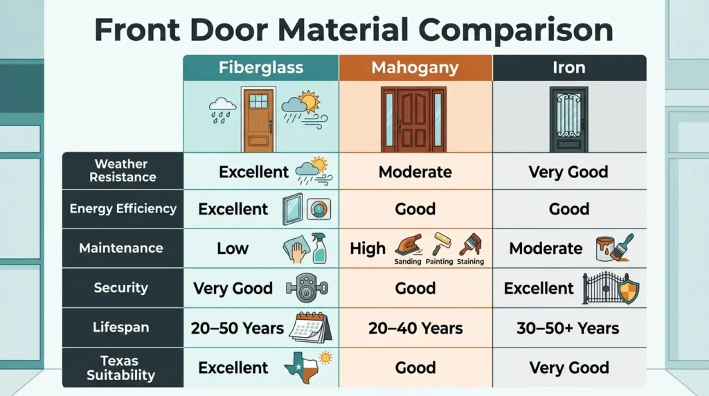 Front Door Material Comparison