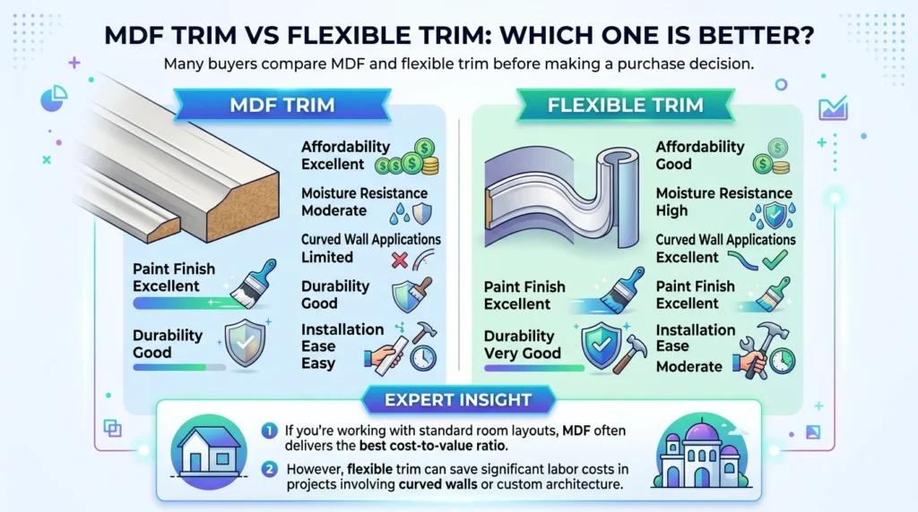 MDF vs Flexible Trim
