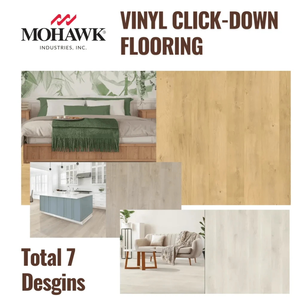 MOHAWK BRAND VINYL CLICK-DOWN FLOORING-Flooring