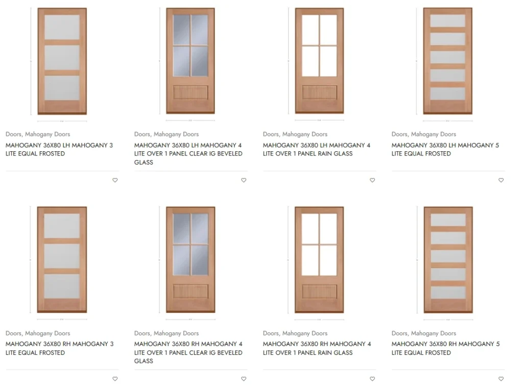 mahogany doors products