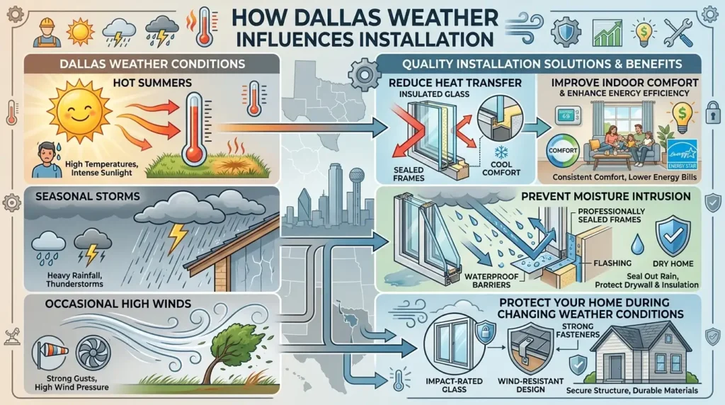 Dallas Weather Can Influence Installation