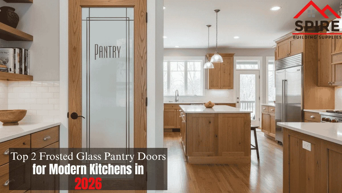 Top 2 Frosted Glass Pantry Doors